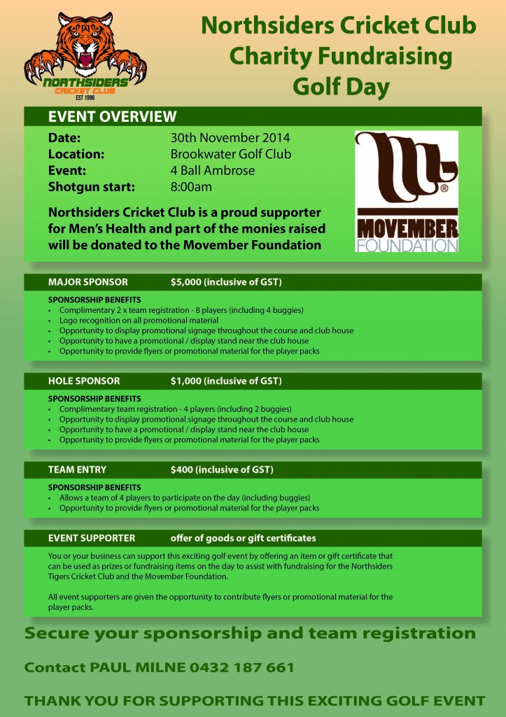 Northsider Charity Golf Day November 2014