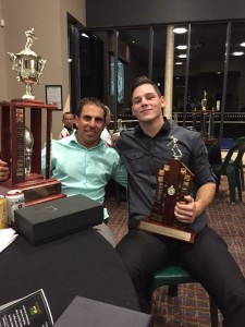 IRL Player of the Year Steven West and IRL Rookie of the Year Matthew Bettiens